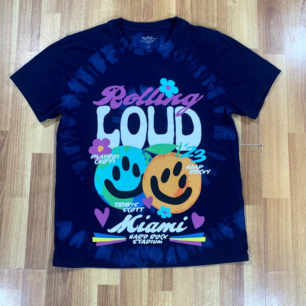 Rolling Loud Shirt Mens Medium M Blue Green Orange 2023 Miami‎ Hard Rock Tee